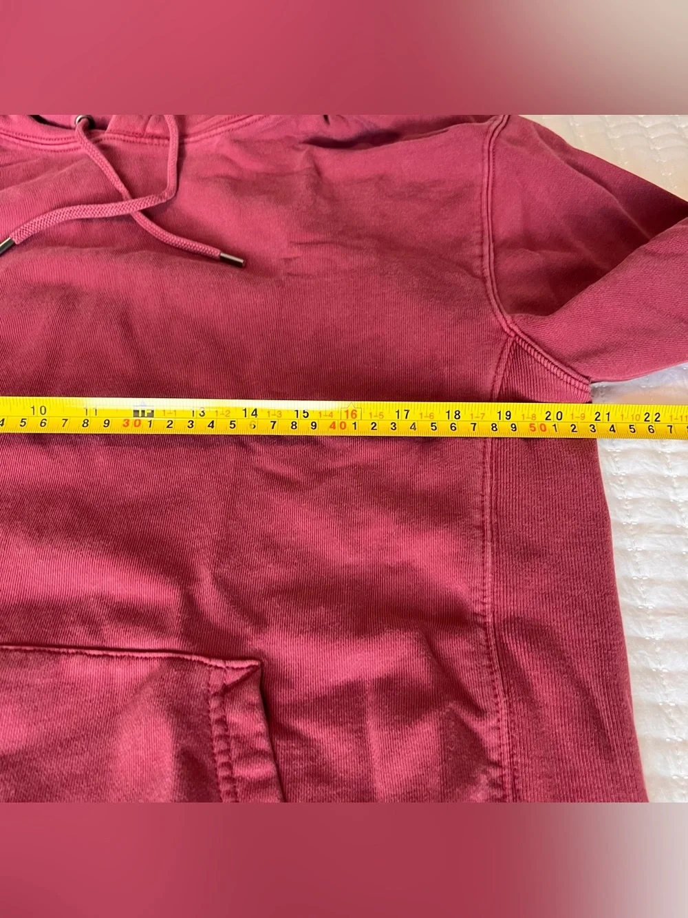 J. Crew Hoodie Mens M Knit Goods Pullover Sweatshirt Burgundy H4576